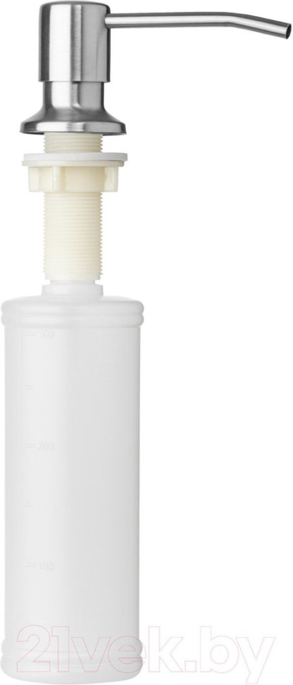 Кухонная мойка Saniteco 6550-L + Spike F9S07011 (сатин, с сифоном, дозатором и коландером)