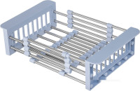 Кухонная мойка Saniteco 6550-L + Spike F9S07011 (сатин, с сифоном, дозатором и коландером)