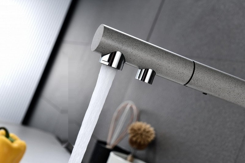 Смеситель Paulmark Serpentine SE213222-DG (серый/графит)