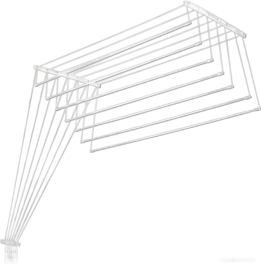 Сушилка для белья Comfort Alumin Euro Premium потолочная 7 прутьев 200 см (алюминий/белый)