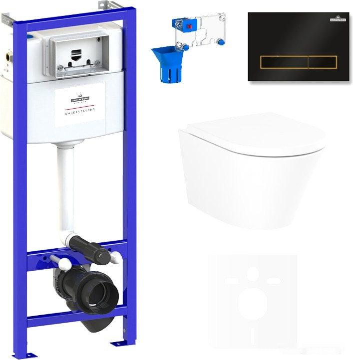 Унитаз Lavinia Boho Relfix Biore Compacto Rimless 7 в 1 75110163 (черный пластик)