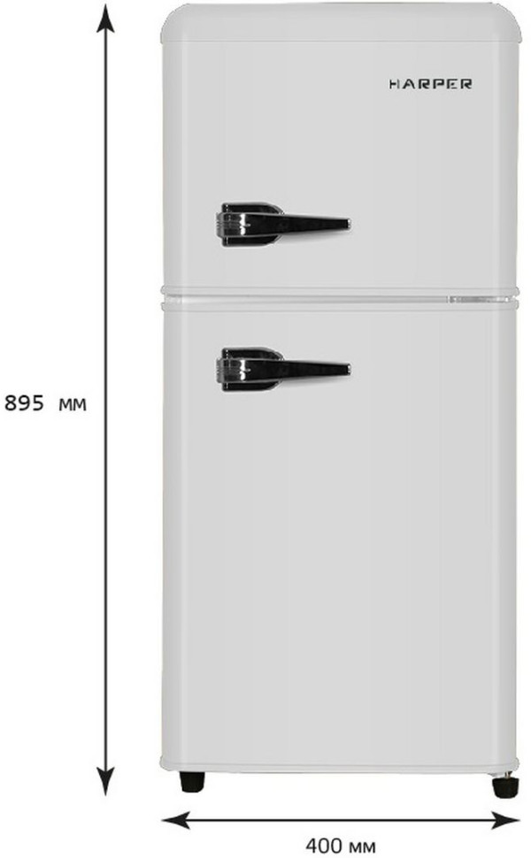 Холодильник с верхней морозильной камерой HARPER HRF-T120M (белый)