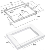 Кухонная мойка Paulmark Stepia-590 PM115951-GRM (серый металлик)