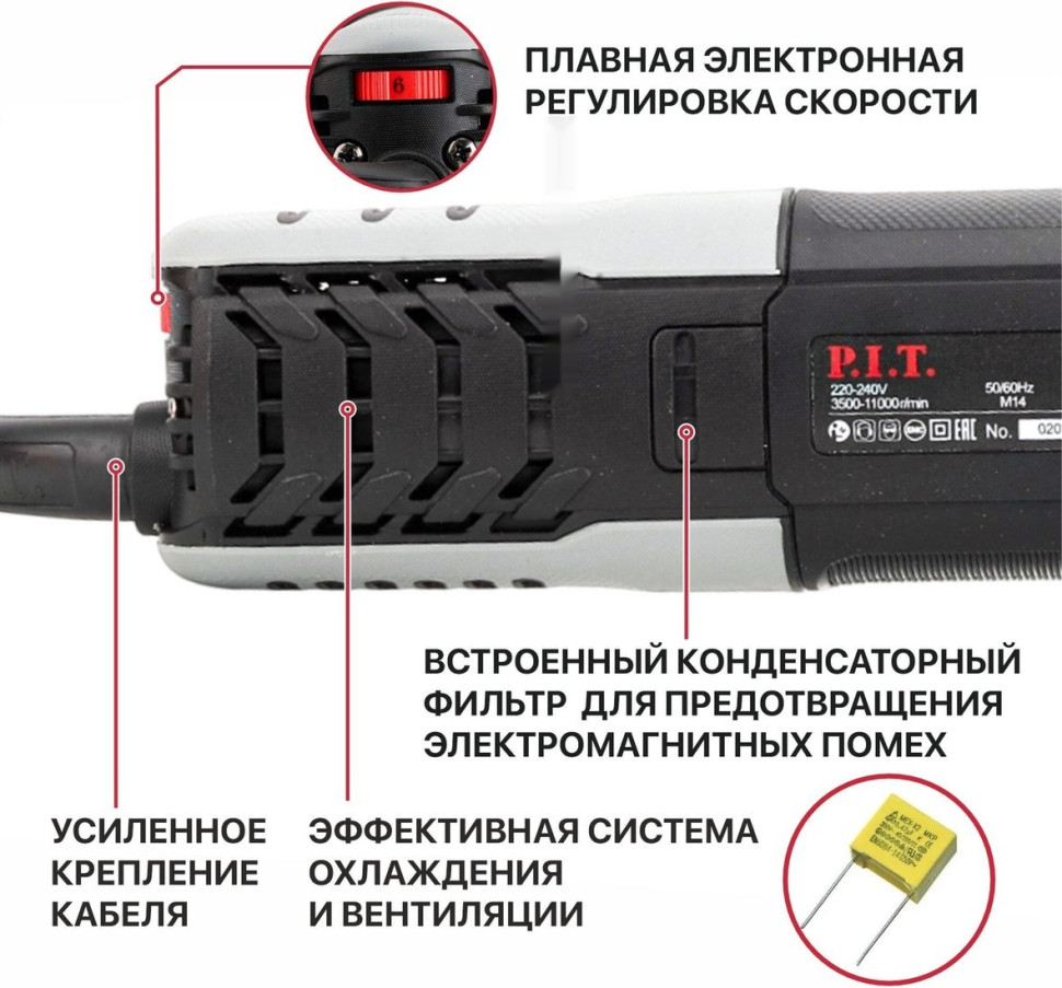 Угловая шлифмашина P.I.T. PWS125-C12