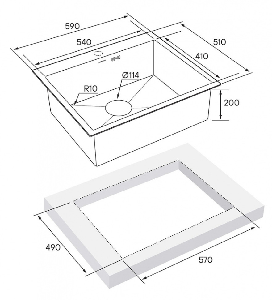 Кухонная мойка Paulmark PM215951-BS