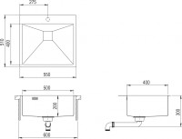 Кухонная мойка AquaSanita Aira AIR100NW