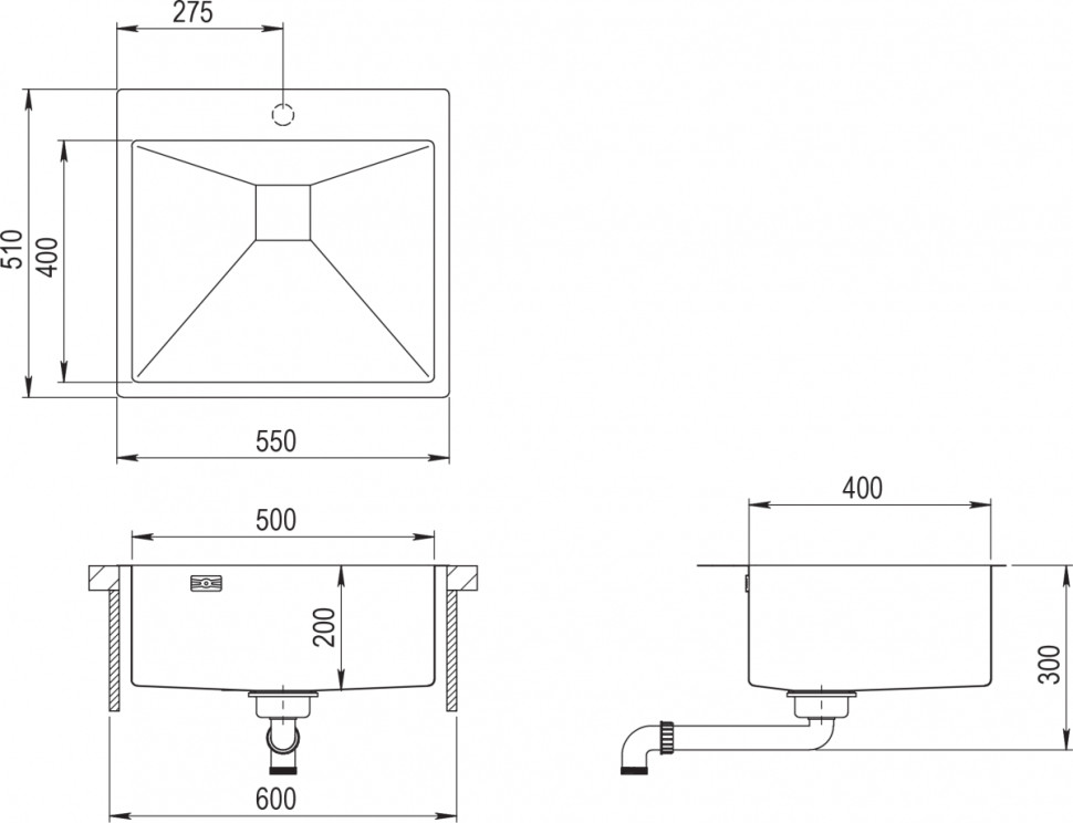 Кухонная мойка AquaSanita Aira AIR100NW
