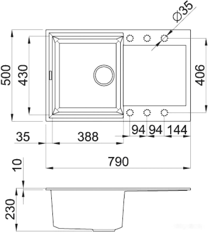 Кухонная мойка Elleci Easy 300 G48 Cemento