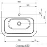 Умывальник Ravak Chrome 650 65x47 [XJG01165000]
