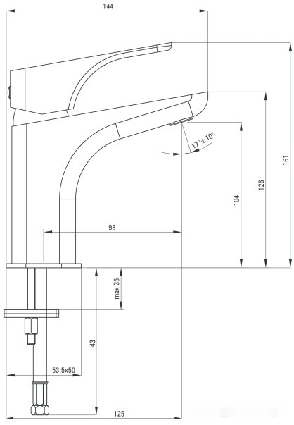 Смеситель Deante Hiacynt Nero BQH N21M