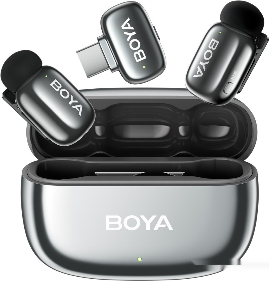 Радиосистема Boya Mini 2-02 (серебристый)