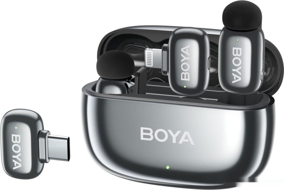 Радиосистема Boya Mini 2-02 (серебристый)