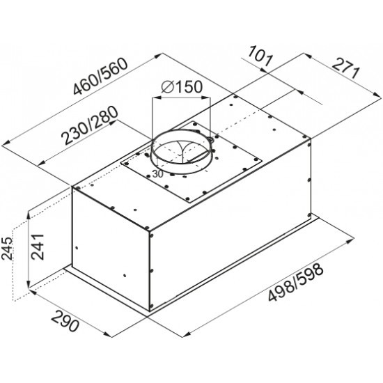 Вытяжка Ciarko Screen 500 (белый)
