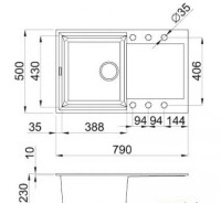 Кухонная мойка Elleci Easy 300 Tortora 43