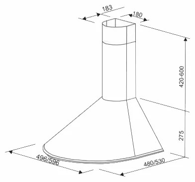 Вытяжка ZorG Technology Viola 750 50 WH