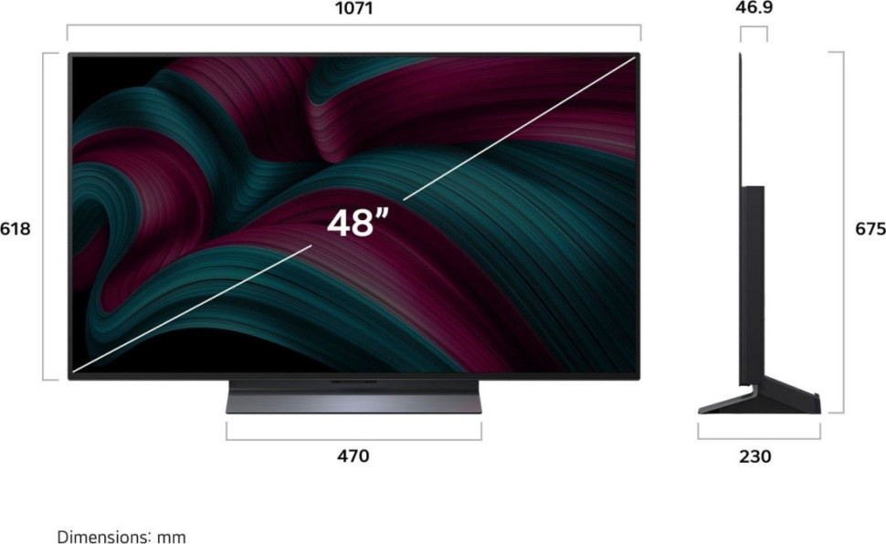 Телевизор LG OLED evo AI C5 OLED48C5RLA