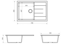 Кухонная мойка Berge BR-7612 (черный матовый)