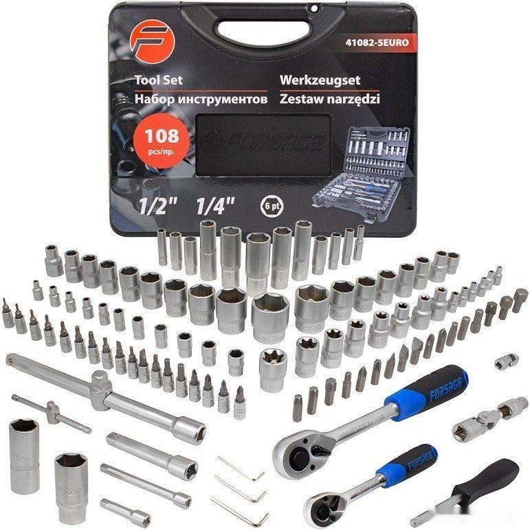 Универсальный набор инструментов Forsage F-41082-5 Euro (108 предметов)