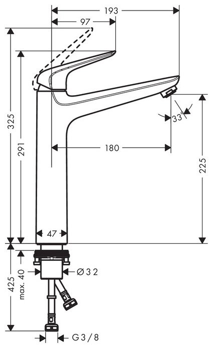 Смеситель Hansgrohe Novus 71124000