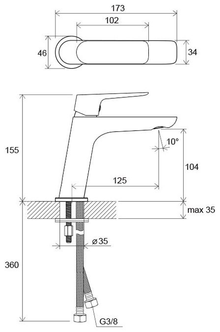 Смеситель Ravak Classic CL 012.00