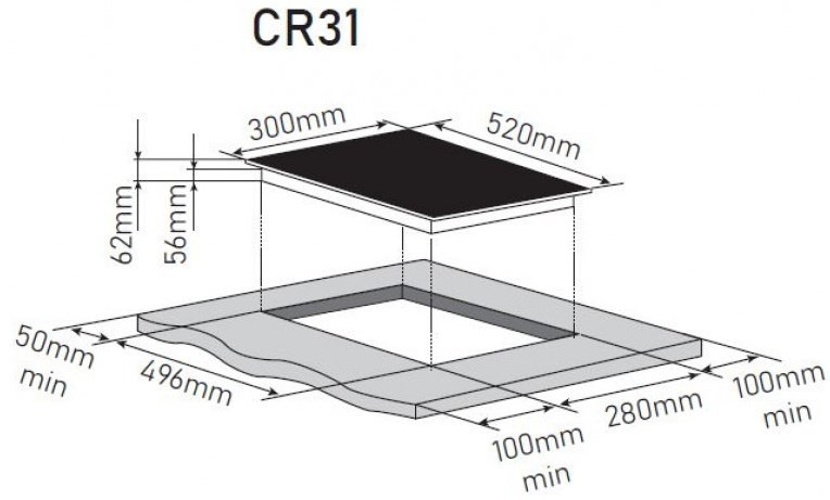 Варочная панель Zorg CR31 black