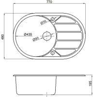 Кухонная мойка Marblan Elon R (бежевый)