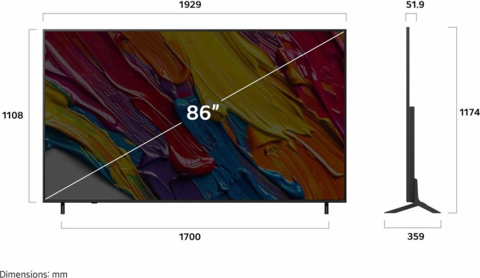Телевизор LG QNED AI QNED82 86QNED82A6B