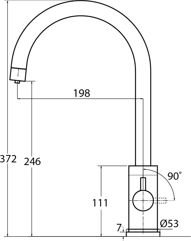 Смеситель AquaSanita Sabiaduo 2963 111 silica
