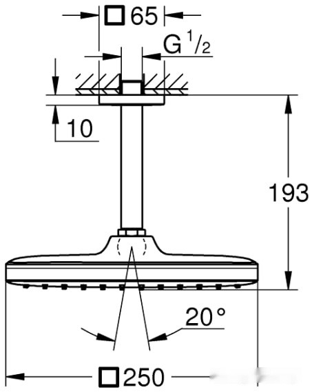 Душевая система Grohe Tempesta 250 Cube 26683000