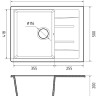 Кухонная мойка GranFest GF-Q650L (песочный)
