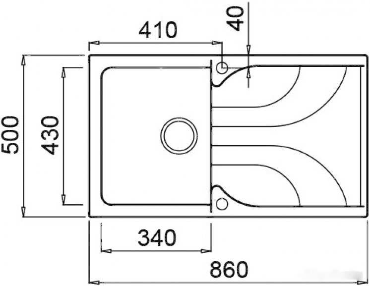 Кухонная мойка Elleci Ego 400 Nero Pietra G54