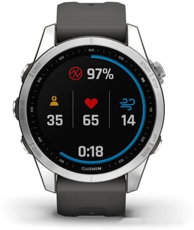 Умные часы Garmin Fenix 7S (серебристый/графитовый)
