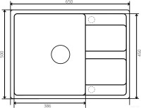 Кухонная мойка Zorg Apollo 65 (черный оникс)