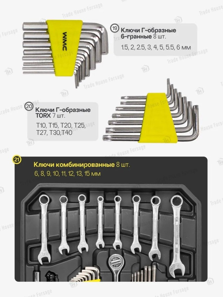 Универсальный набор инструментов WMC Tools 186-3(57357)