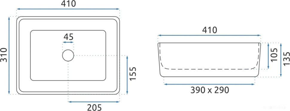 Умывальник Rea Anita Mini U0952