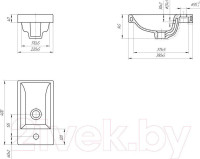 Умывальник Cersanit Como 40 S-UM-COM40/1-w + 63030