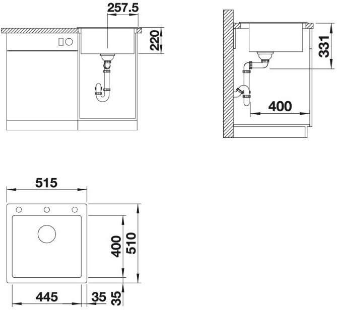 Кухонная мойка Blanco Pleon 5 антрацит