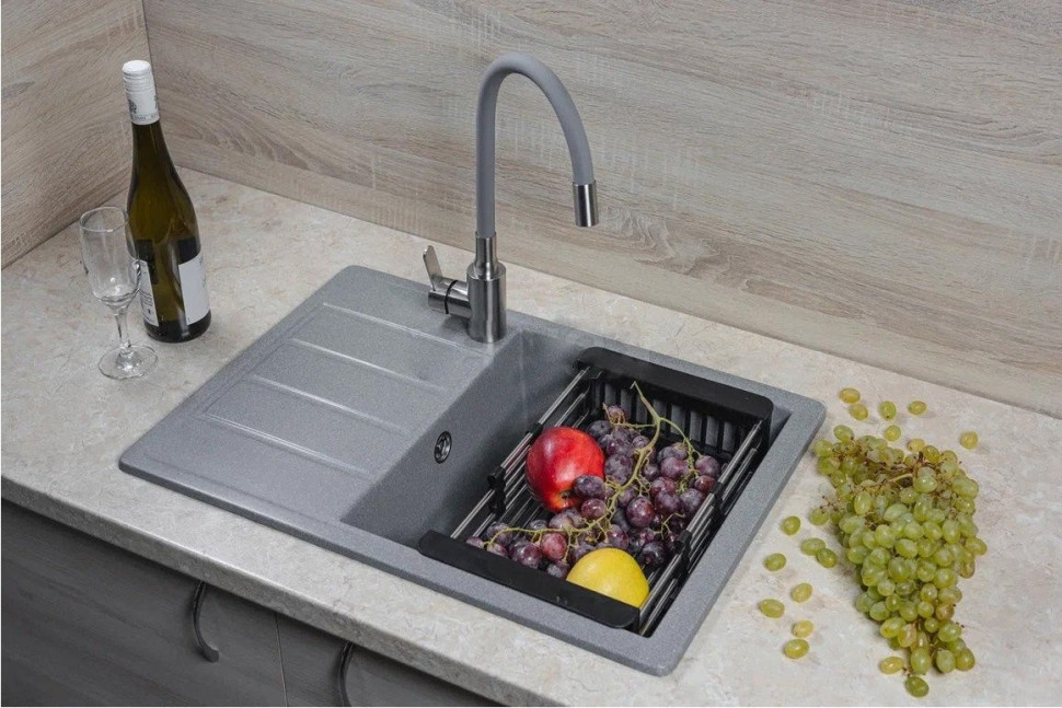 Кухонная мойка Marblan Recta R (серебристый)