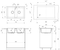 Кухонная мойка Ulgran U-608 (328 бежевый)