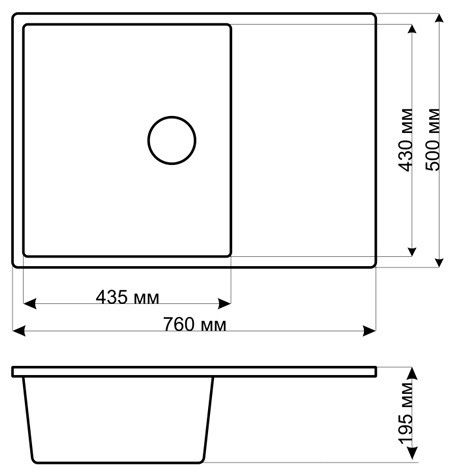 Кухонная мойка Gerhans B27 (White)