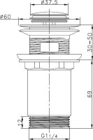 Умывальник Lauter 21441B + клапан 21190CH