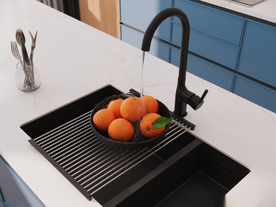 Смеситель Cersanit Elio однорычажный 68261 (черный)