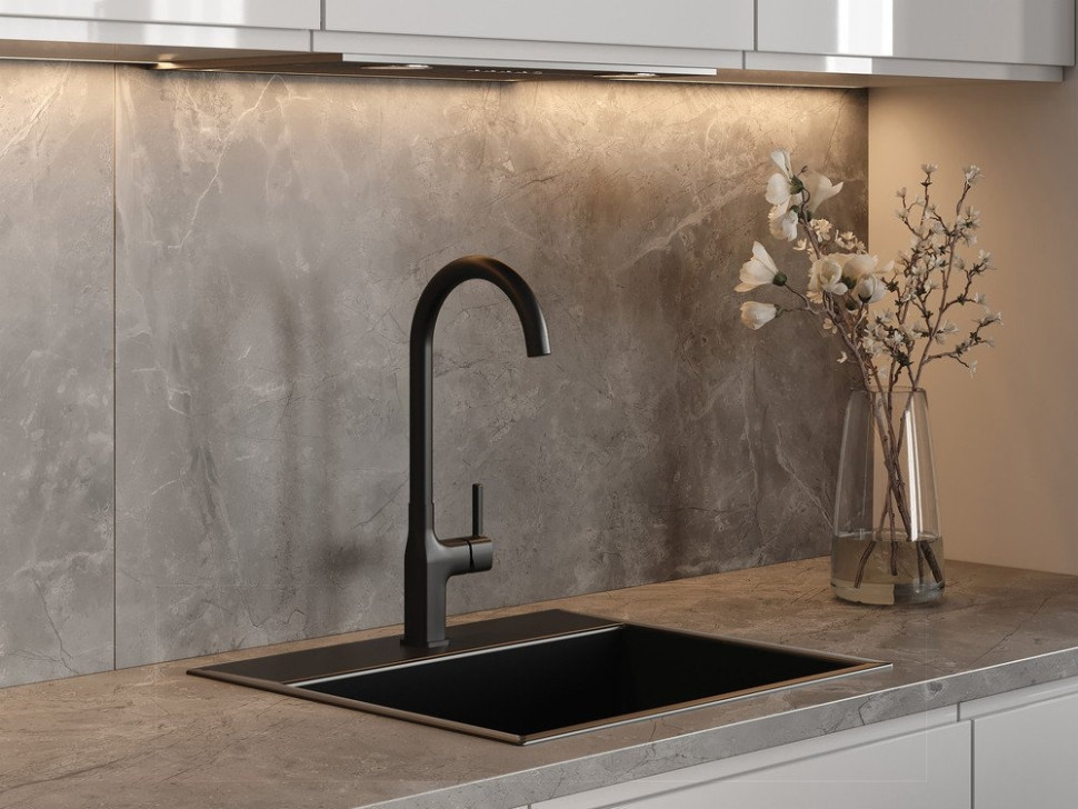 Смеситель Cersanit Elio однорычажный 68261 (черный)