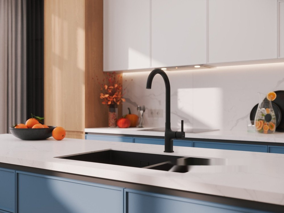 Смеситель Cersanit Elio однорычажный 68261 (черный)