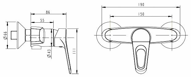 Смеситель Bravat Eco-D F993158C-01