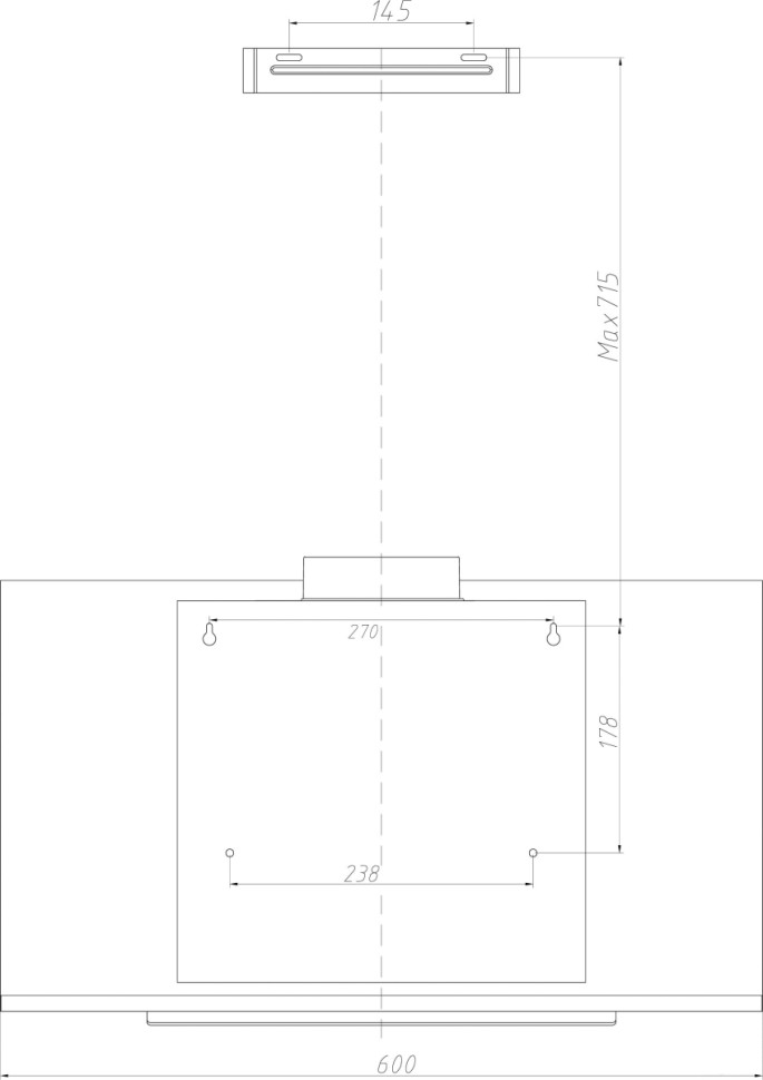 Вытяжка Weissgauff Ita 60 PP BL