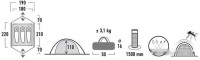 Палатка High Peak Kingston 3 10300 (синий)
