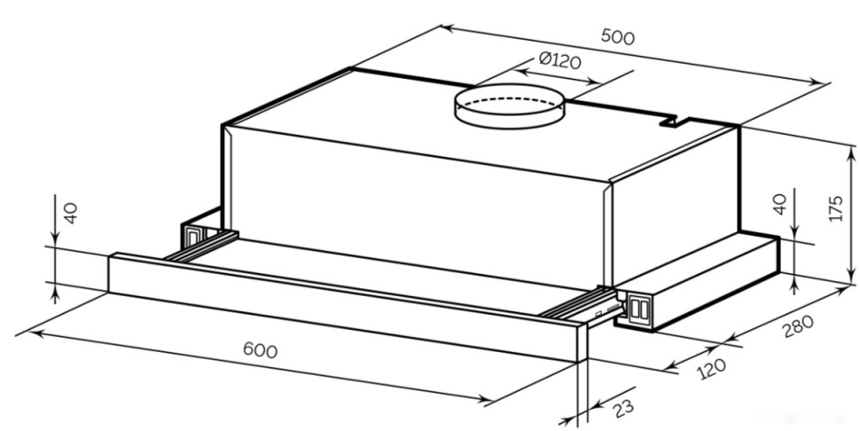 Вытяжка LEX Honver 2M 600 (белый)
