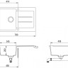 Кухонная мойка AquaSanita Tesa SQT 101 221 AW light grey