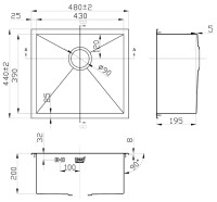 Кухонная мойка Zorg INOX X-4844
